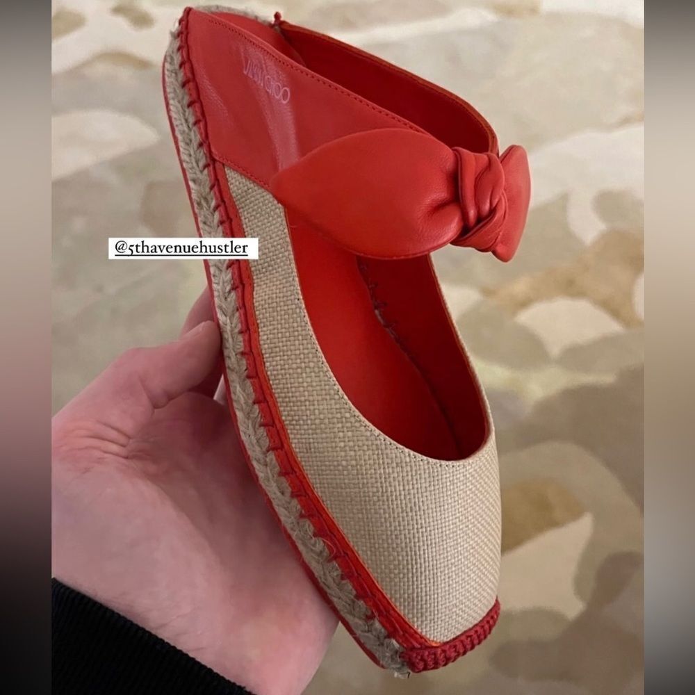 Jimmy Choo Reka knotted bow espadrille mules
#20